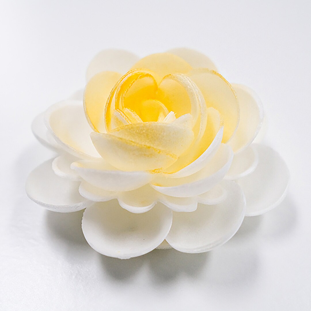 Sunkissed Bridal Flower Edible Wafer Paper Flower 6PK / Flower Topper