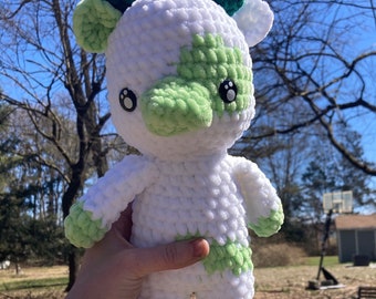 Lime Cow Crochet Plushie