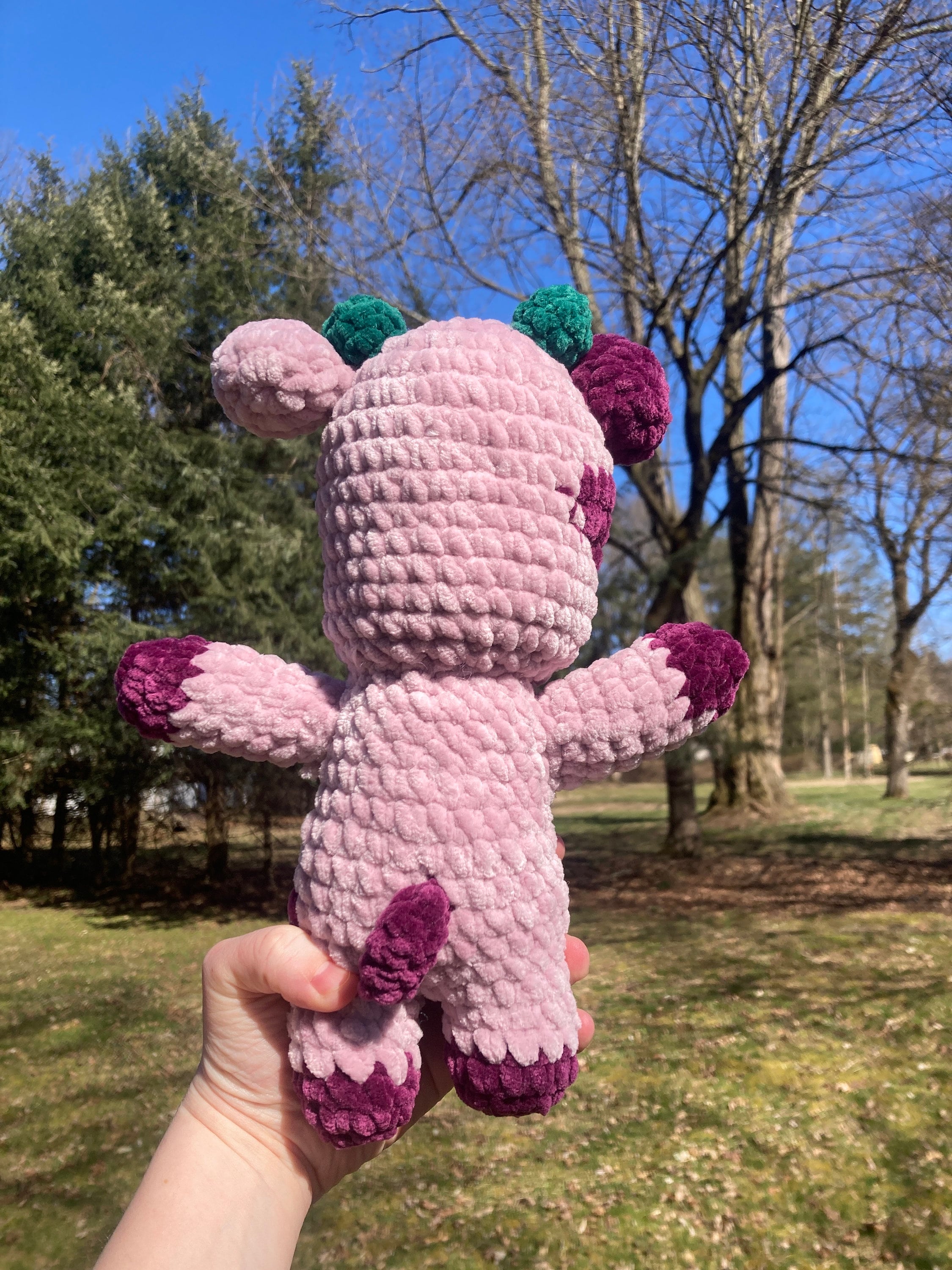Raspberry Cow Crochet Plushie - Etsy