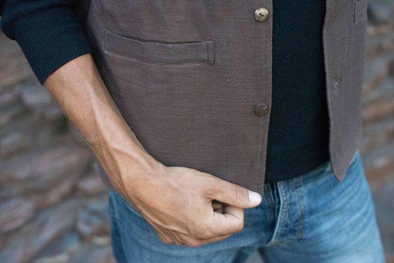 collared shirt and vest