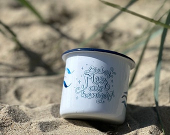 "Better sea than less" mug