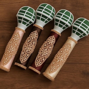 Bouquet Handle For DIY Bouquet Floral Foam Flower Holder Rhinestone Wedding Bouquet Florist Tools For Bridesmaid Bling Bouquet Handle Bulk