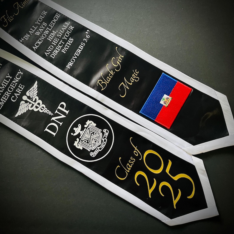 Accessories for Graduation Stole for Commencement Personalized Graduation Sash Customized Graduation Gift for Graduate School image 2