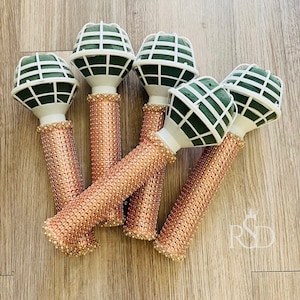 Bouquet Holder Set For DIY Bouquet Foam Flower Holder For Wedding Bouquet Florist Tools For Bridesmaids Rhinestone Bouquet Holder