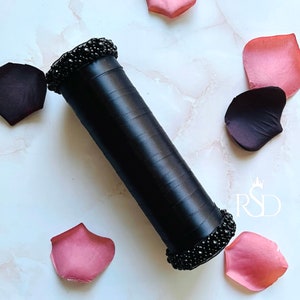 Bouquet Handle Satin Bouquet Holder For Wedding Bridal Bouquet For Galm Wedding Accessories Gift for the Bride Black Bouquet for Bridesmaids