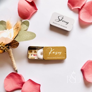 Emergency Kit Bridesmaids Gift Wedding Day Mini Survival Kit for Bridesmaids Proposal Box of Emergency Items Personalized Keepsake Favor Tin