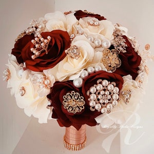 Brooch Bouquet For Bride Personalized Bouquet For Gatsby Wedding Vintage Bouquet For Bride Bling Bouquet For Glam Wedding