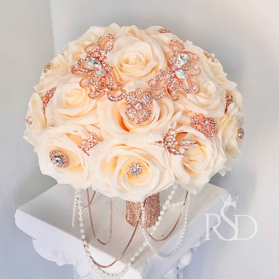Blinged out Silk custom-made rose! Amazon.com: KUKI SHOP Handmade Romantic Silk Roses  main image 3