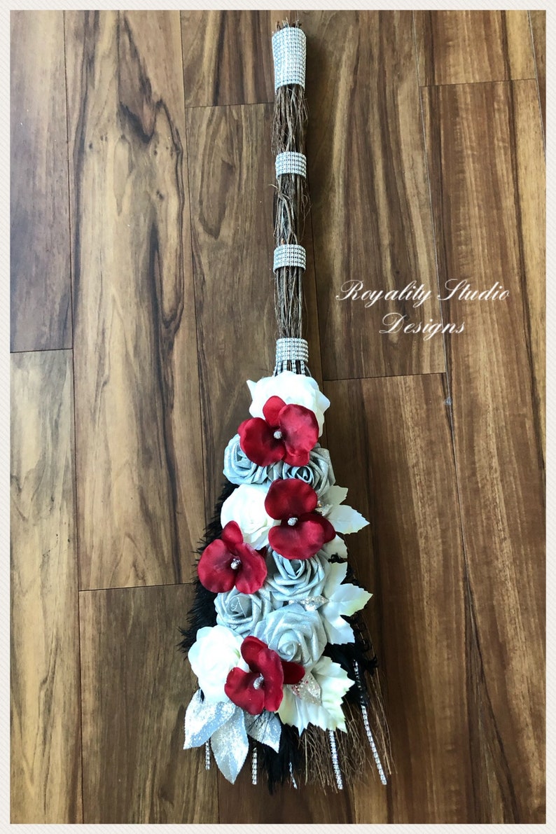 Crimson Elegance Wedding Broom Wedding Tradition of
