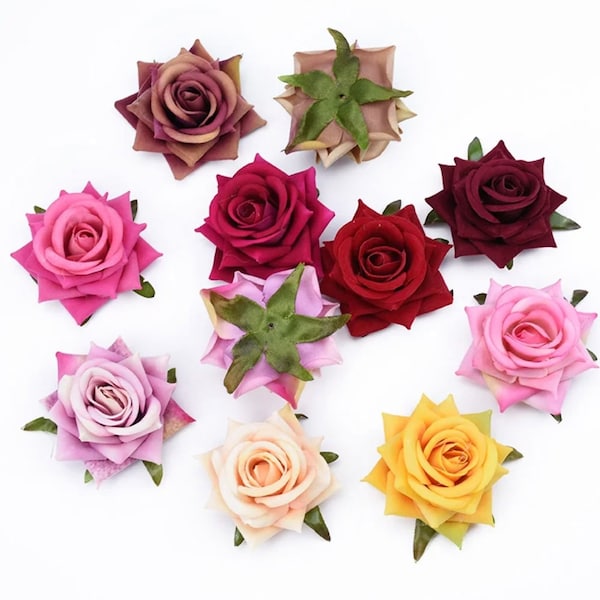 Small Rose Heads for DIY Headband Crafts For Scrapbooking DIY Decor Wreath for Home Decor DIY Centerpiece Floral Artifical Rose Supplies