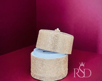 Caja de anillo de diamantes de imitación