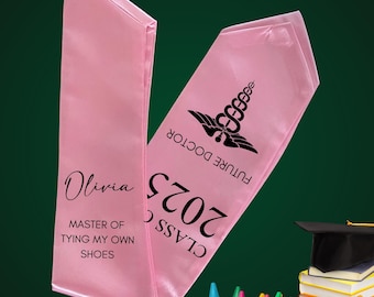 Graduation Stole for Kids Personalized Graduation Sash Customized Graduation Gift for Elementary School Graduation Unisex Kids Stole
