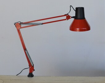 Luxo Fluorescent Mid Century Drafting Lamp Vintage Luxo Floating Arm Desk Lamp Classic Luxo Articulating Lamp Industrial Floating Lamp