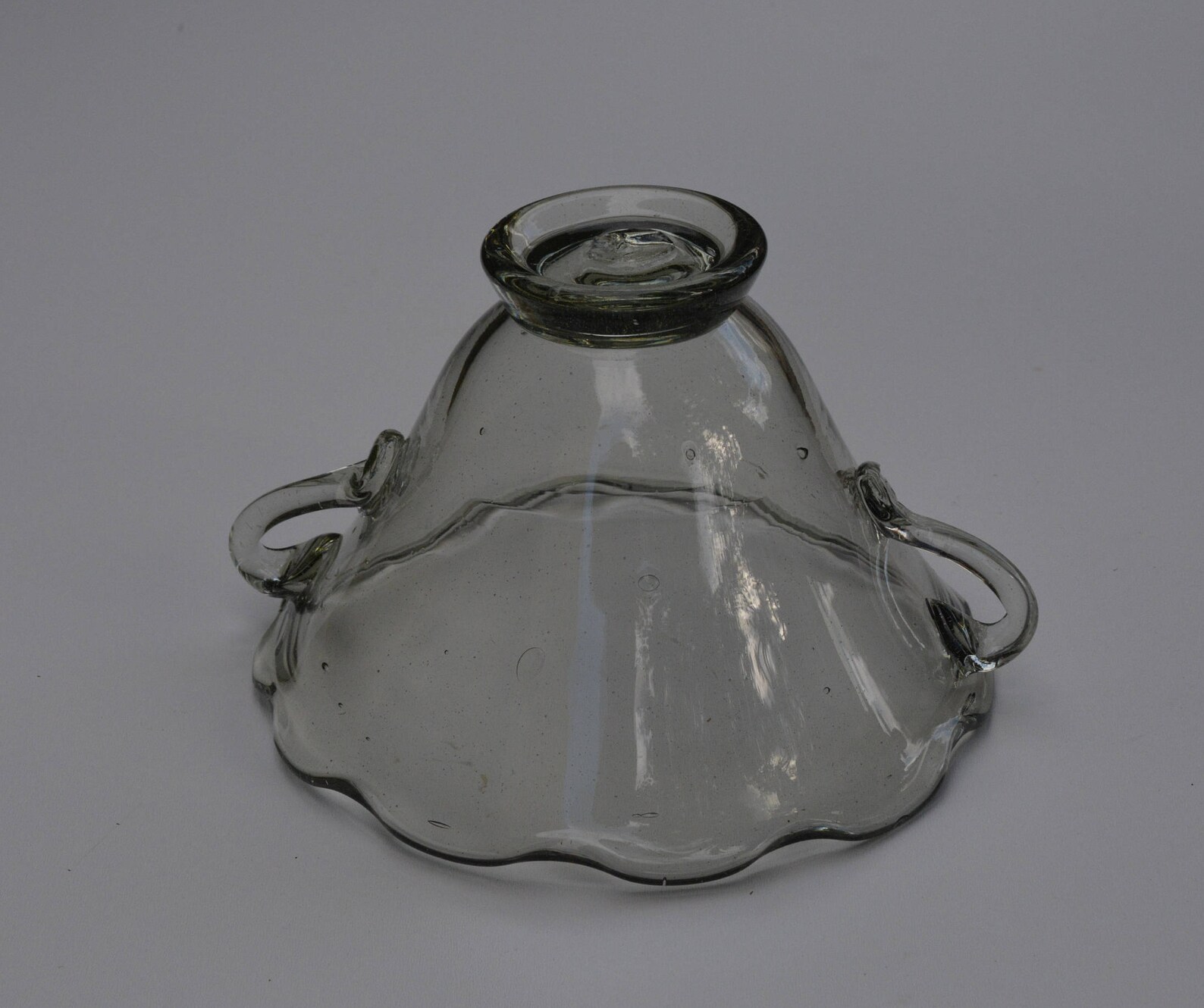 Antique hand blown Clear Glass Bowl Etsy