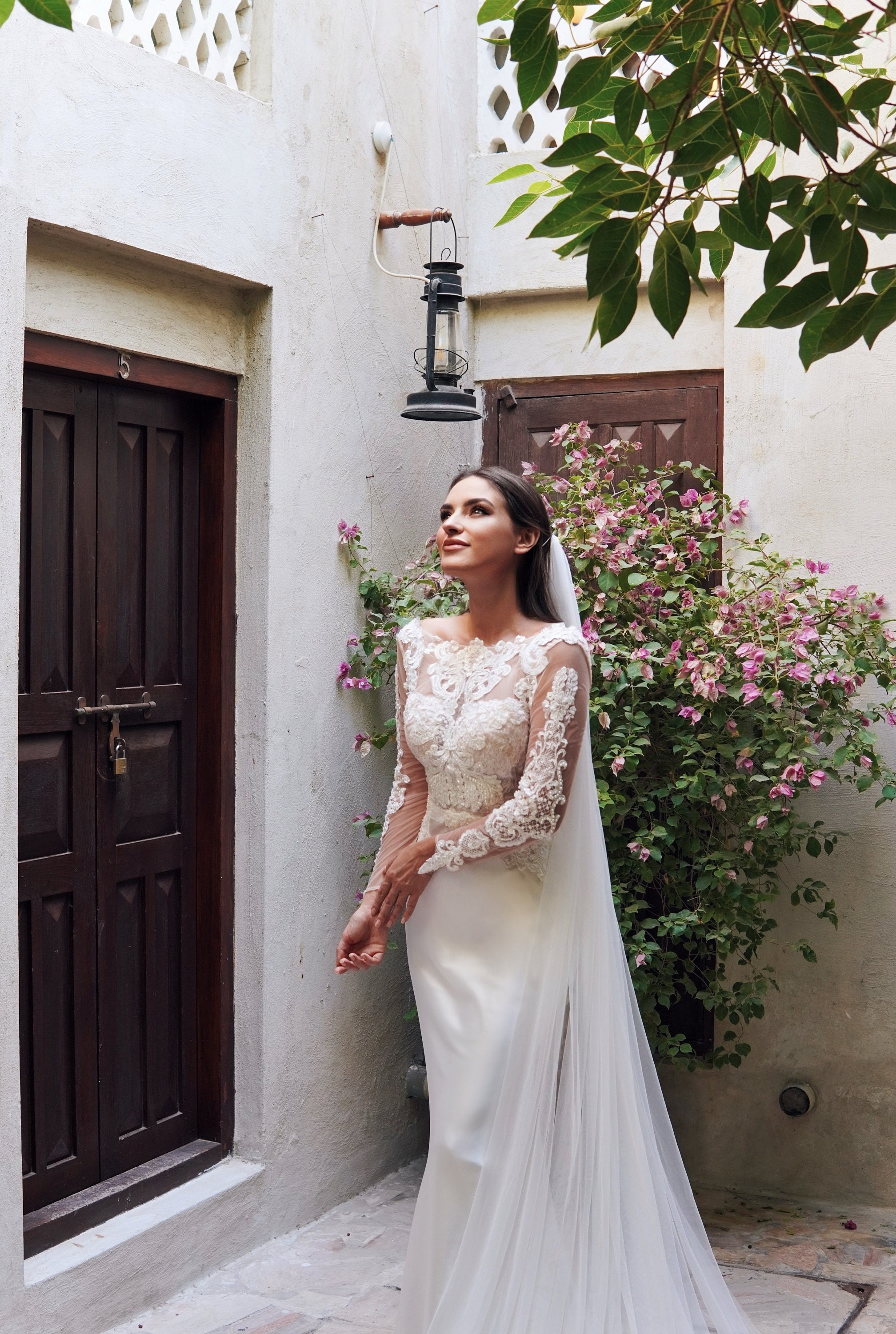 Stunning Boho Style Tight Fitting Wedding Dress Featuring Long Sleeves,  Beaded Bodice Part and Open Back - Etsy