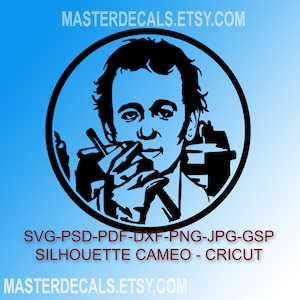 Digitale Dateien: Ghostbusters Bill Murray Peter Venkman -SVG,DFX,PSD, jpg,png,gsp, Silhouette Cameo, Cricut *Instant Download*