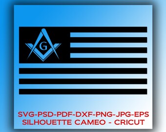 Masonic American Flag SVG: Cricut & Silhouette Files (Digital Download)