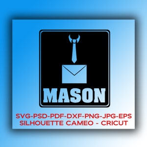 Digital files: Freemason "Tie and Apron" masonic design * SVG,DFX,PSD,eps,jpg, Silhouette Cameo, Cricut * Instant Download