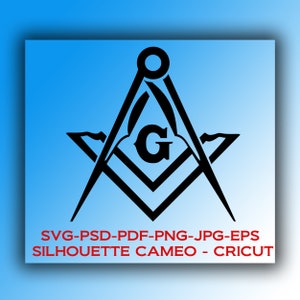 Digital files: 3-Pack Freemason Square and Compasses * CRICUT Silhouette Cameo * Instant Download png,eps,jpg SVG,PSD