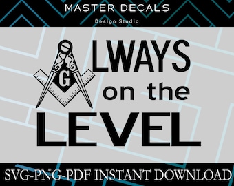 Freemason Design: Square & Compasses SVG, PNG, PDF (Digital Download)