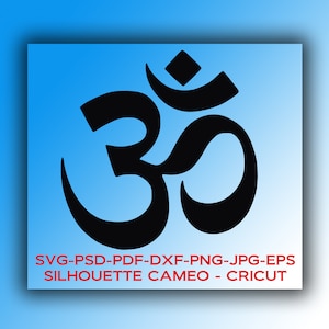 File digitali: simbolo di meditazione Om / Aum -SVG,DFX,PSD, jpg,png,eps, Silhouette Cameo, Cricut *Download immediato*