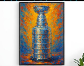 Stanley Cup Hockey Wall Art: Bold Acrylic Style Print (Digital Download)