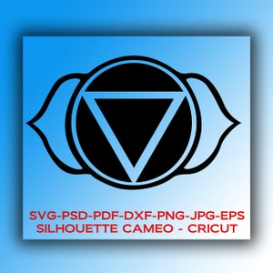 Third eye &quot;Ajna&quot; Chakra symbol - Digital files - SVG, Cricut, Silhouette Cameo, DFX,PSD, jpg,png,eps,pdf *Instant Download*