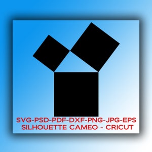 Pythagorean Theorem Masonic Design, SVG Cricut Silhouette (Digital Download)