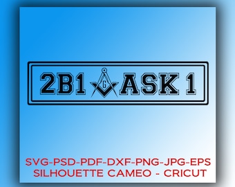 Freemason 2B1 ASK1 Design: Masonic Symbol (Digital Download)