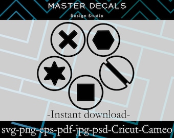 Screw Heads Design: SVG, Cricut, Silhouette, PDF (Digital Files)