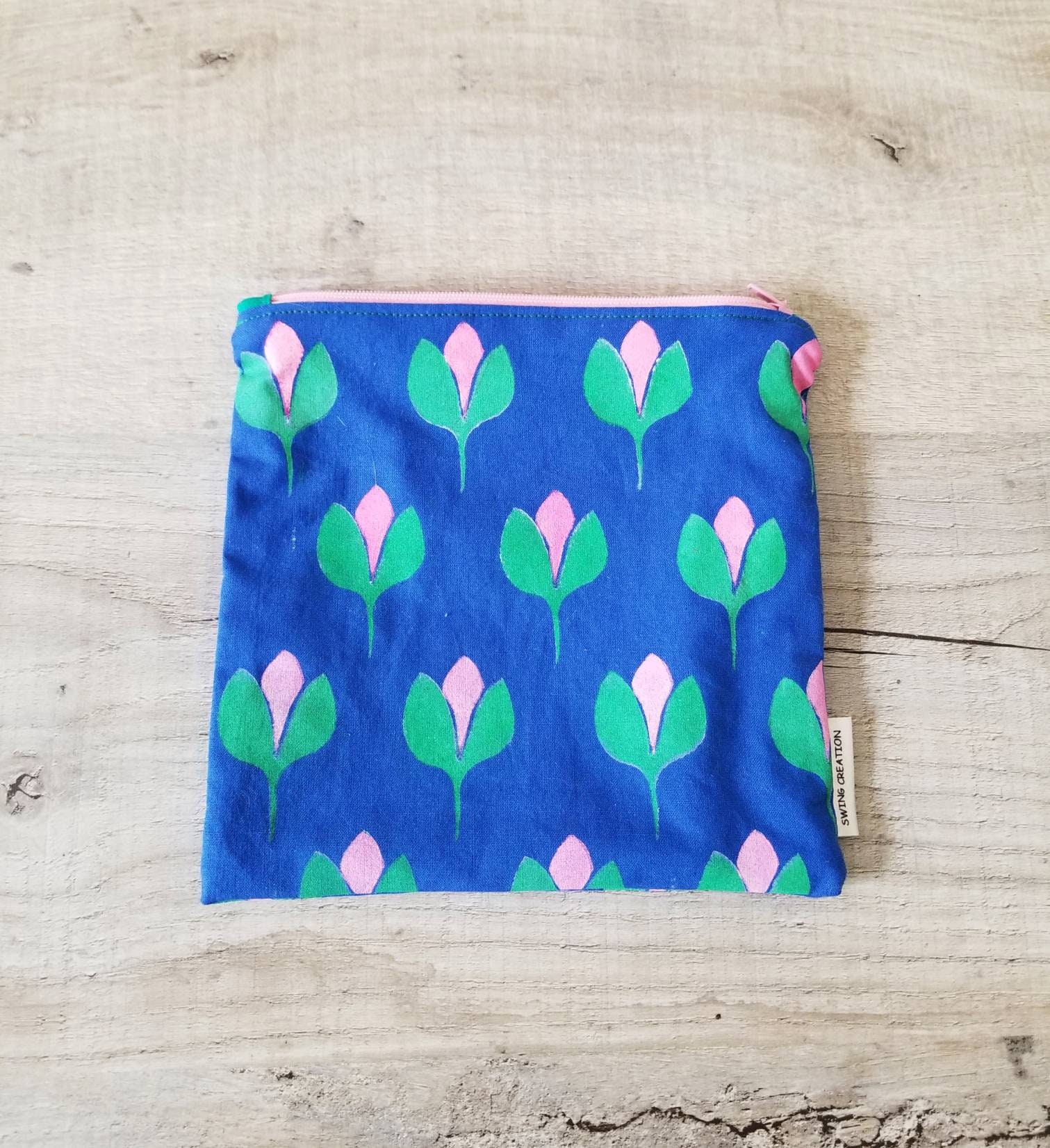 Grande Trousse Imprimée à La Main/ Grande Fleurs