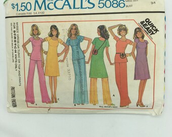 Diane Von FurstenBerg Vogue 1663 Sewing pattern size 10 pre cut intact with label American Designer dress from stretch knits