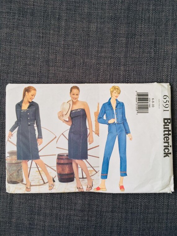 4561 Uncut Butterick Misses Sewing Pattern Loose Fitting Dress Size 6 8 10