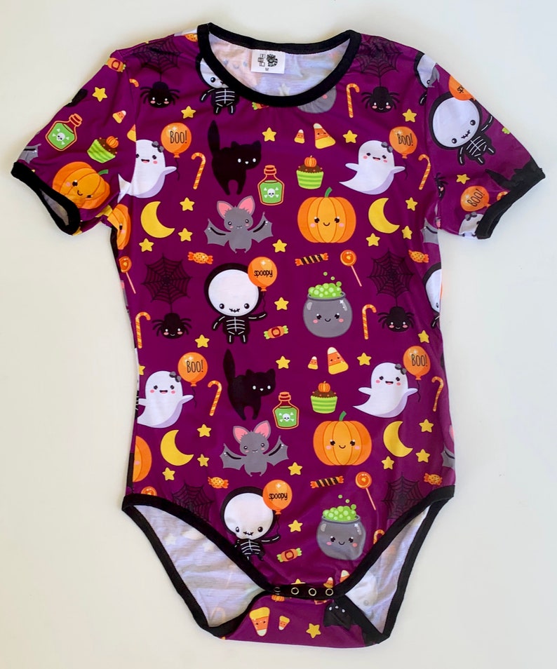 Halloween Kawaii Romper, Onepiece, adult romper, adult onepiece, bodysuit, ddlg, abdl, abdl romper, kawaii shirt, ddlg shirt, ddlg clothes 