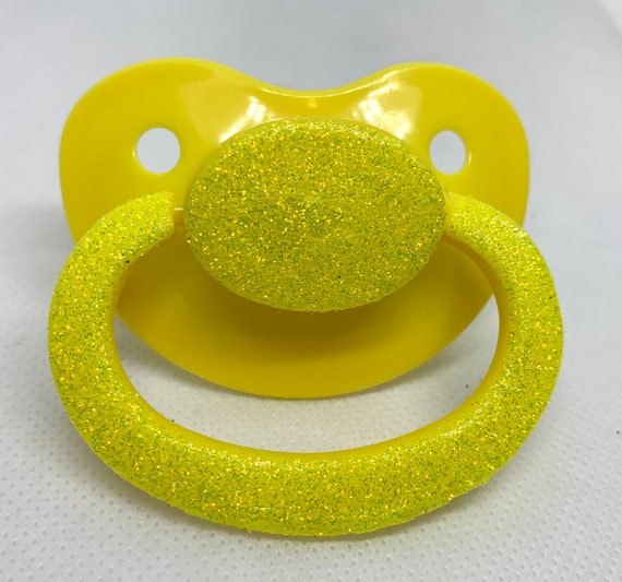 Decorated Adult Pacifier Baby Yellow Full Deco With Case And Pacifier Wipe
