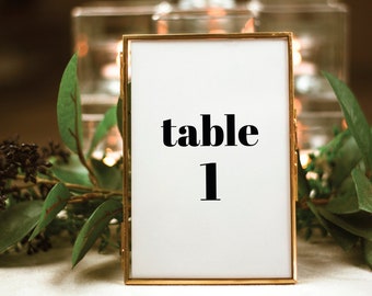 MODA | Modern Minimal Table Number; Modern Table Number Template; Modern Minimal Wedding; Editable Template; Printable