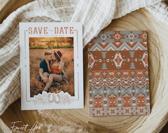 Western Save the Date; Ranch Photo Save the Date; Country Wedding Save the Date; Country Western; Editable Template; Printable