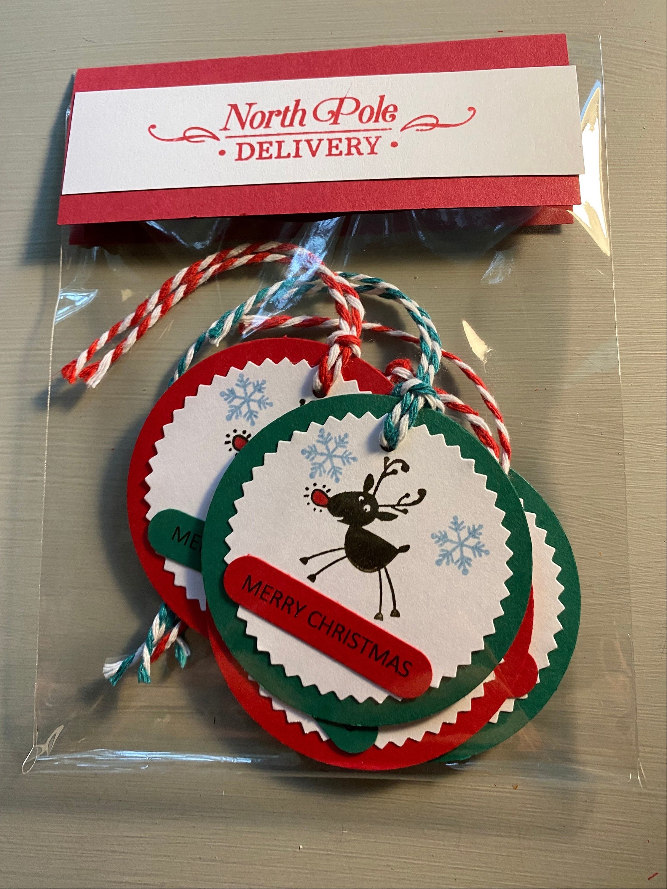 Christmas Gift Tags Handmade, Rudolph Gift Tags, Tags, Handmade ...
