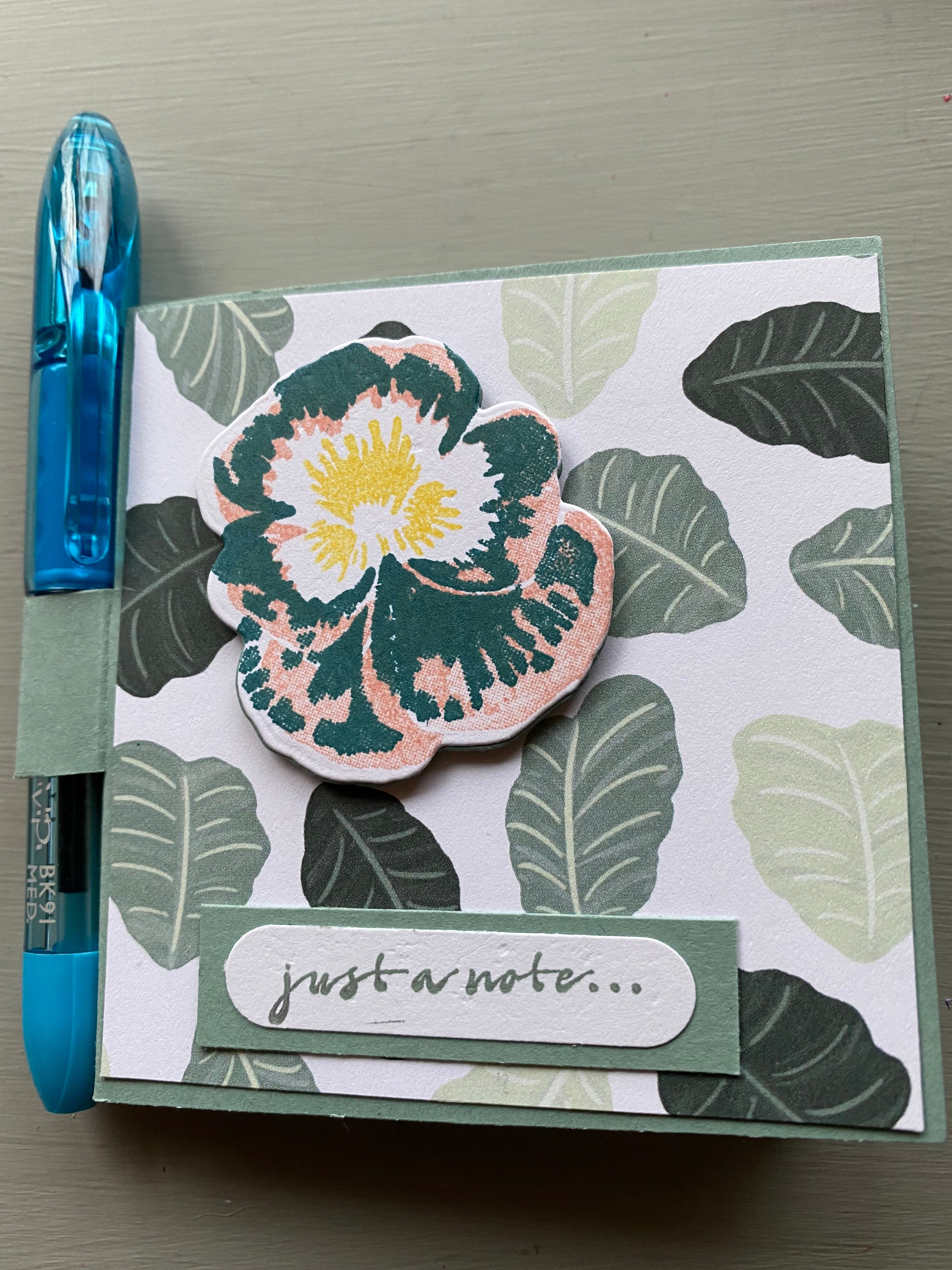 Sticky Note Holder With Pen Sticky Note Memo Pad Notepad Etsy