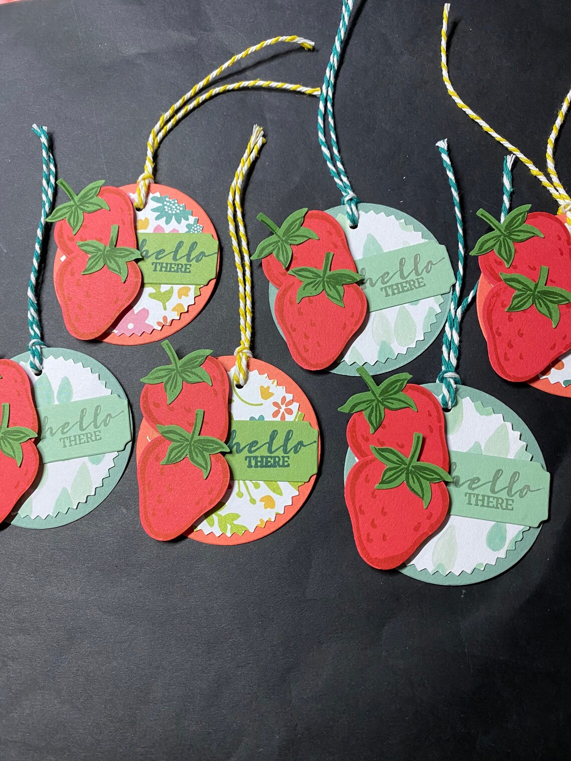 Strawberry Favor Tags Gift Tags Summer Strawberry Treat Etsy