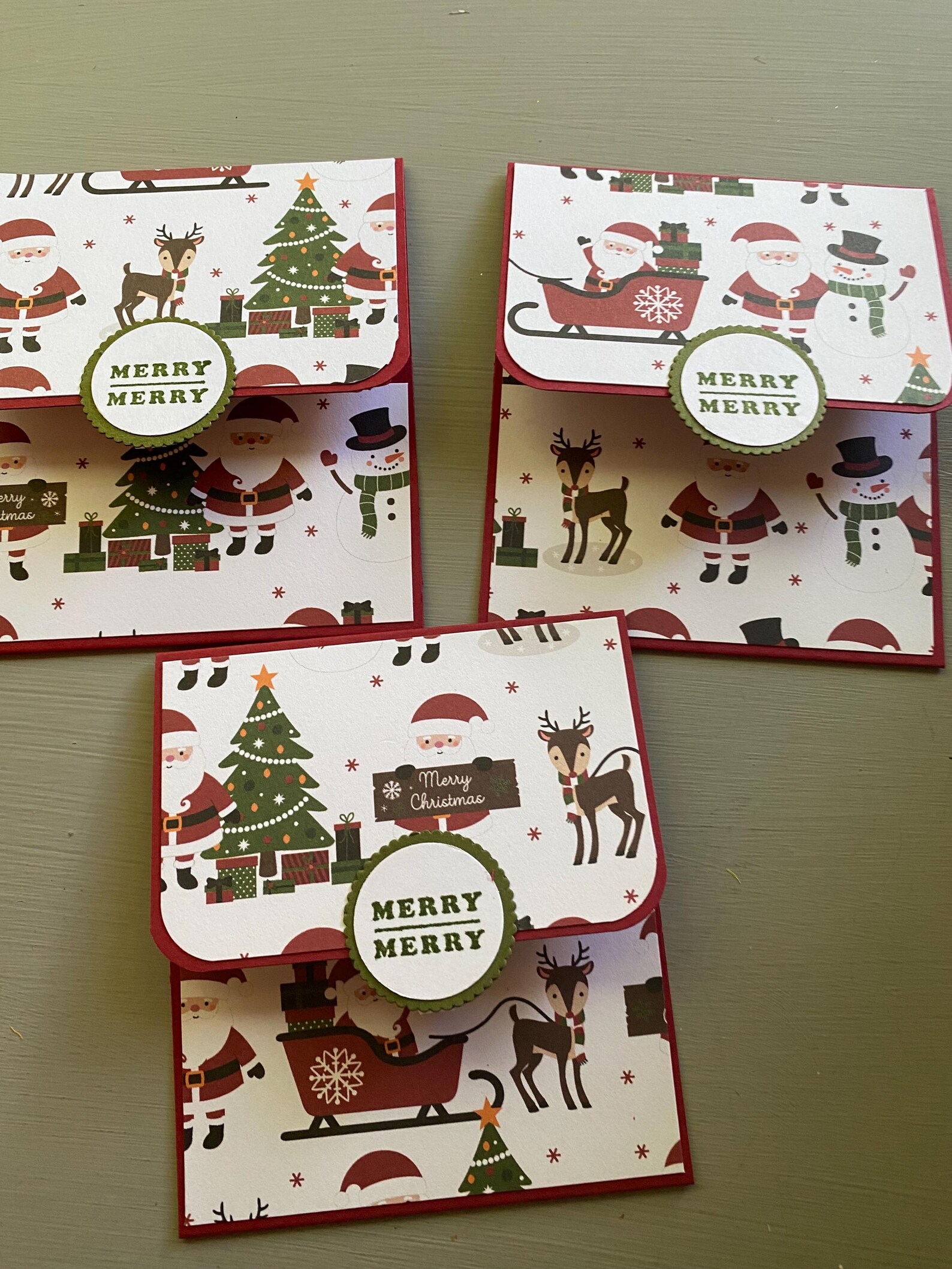 Christmas Gift Card Holder, Santa, Rudolph, Treat Holder, Present, Gift ...