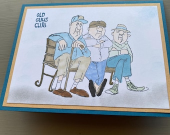 Snarky Old Guys Club Handmade Greeting Card