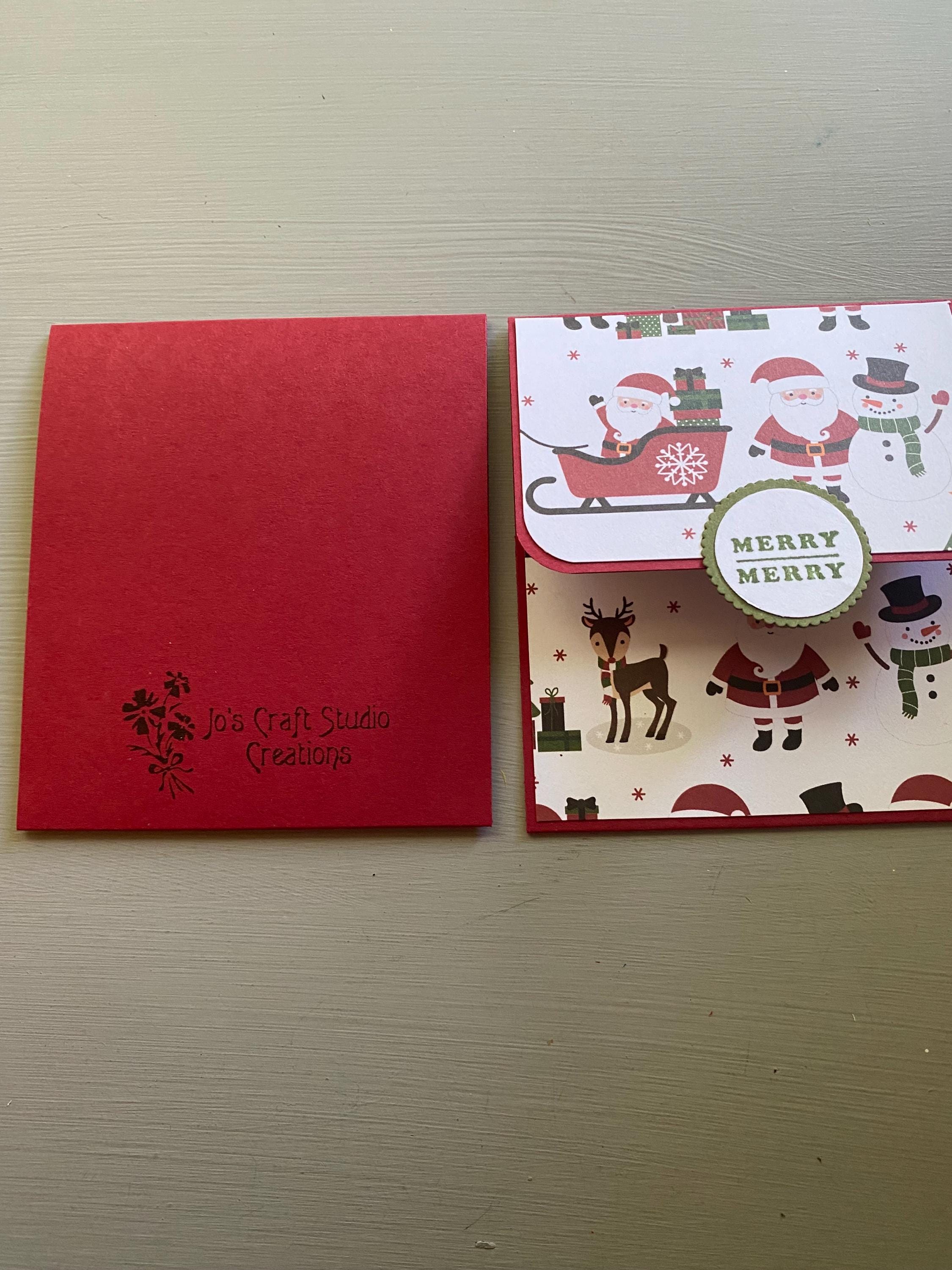 Christmas Gift Card Holder, Santa, Rudolph, Treat Holder, Present, Gift ...