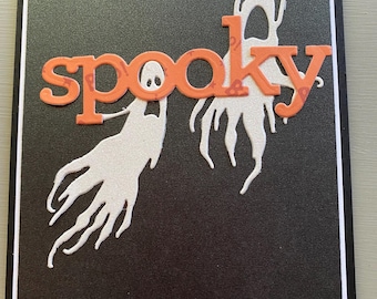 Handmade Spooky Halloween Greeting Card with Envelope