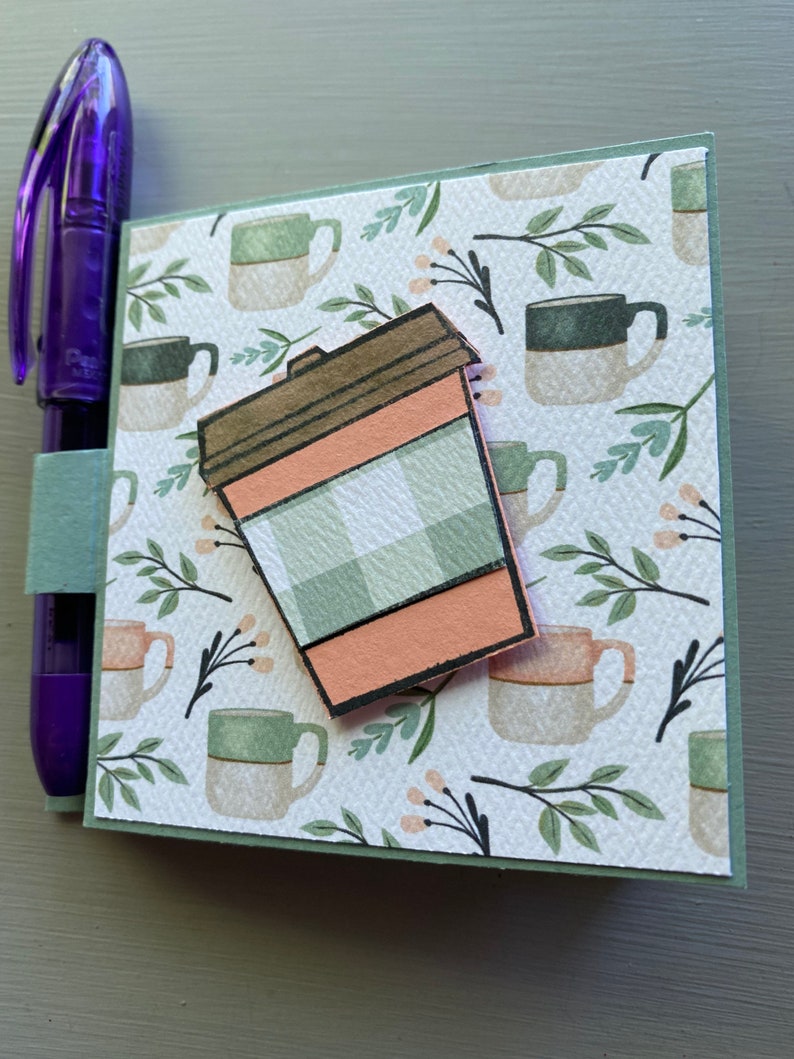 Sticky Note Holder With Pen Sticky Note Memo Pad Notepad Etsy