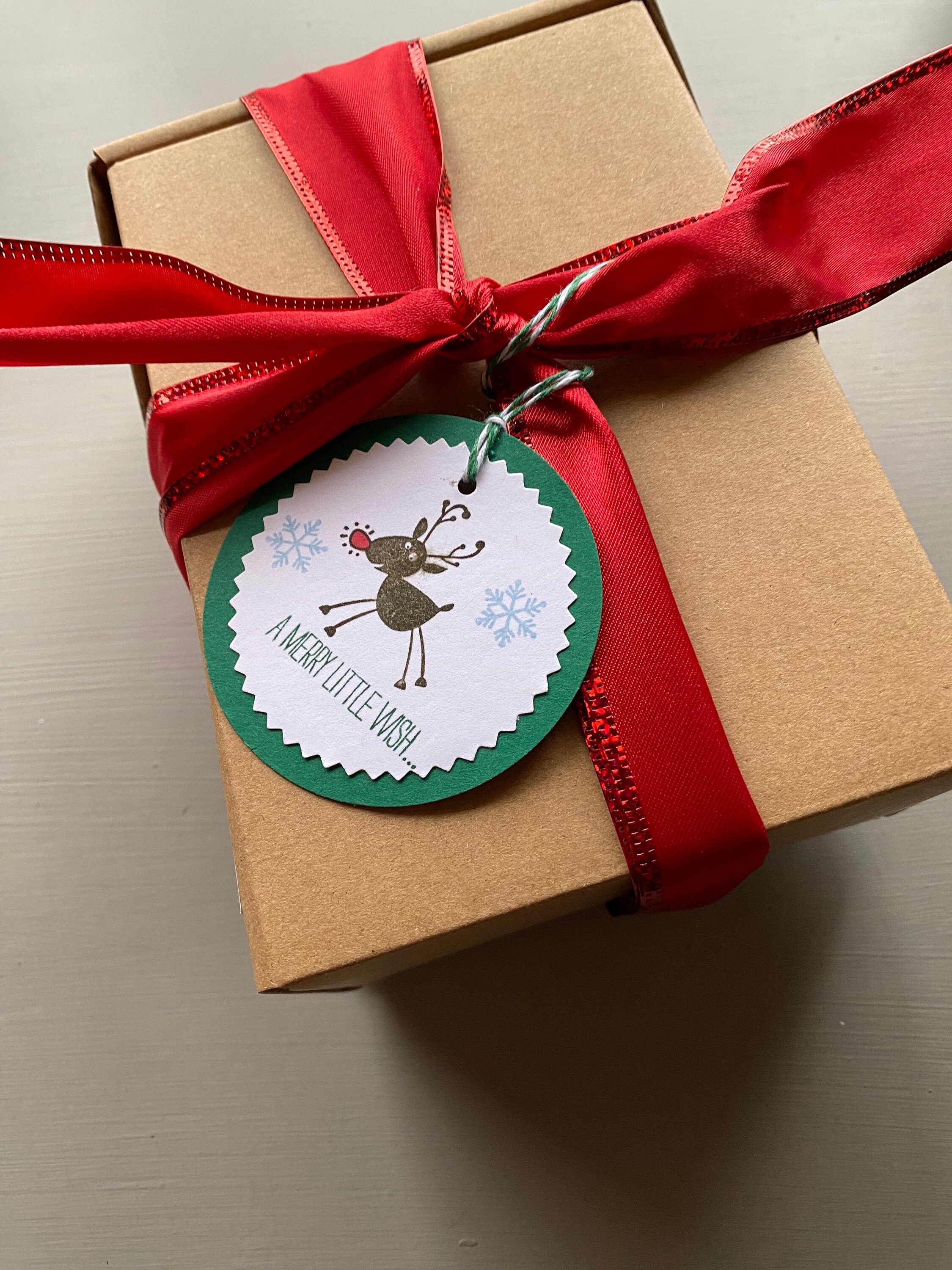 Christmas Gift Tags Handmade, Rudolph Gift Tags, Tags, Handmade ...