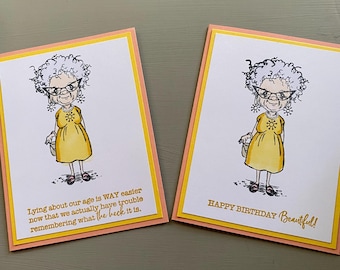 Snarky, Humorous Birthday Greeting Cards, Handmade