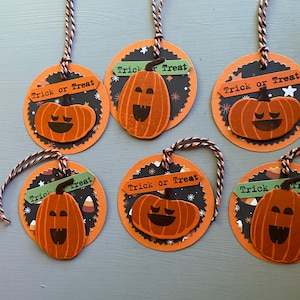 Halloween Tags, Pumpkin Gift Tags, Treat Tags, Pumpkin Gift Tags, Jack-o-lantern, Happy Halloween, Handmade, Party tags,
