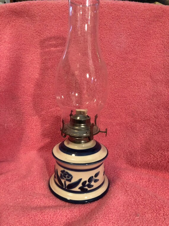 Vintage Lamplight Farms Fl Blue White Ceramic Base Vintage Lamplight Farms Fl Blue