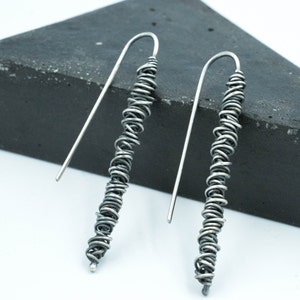 Oxidized silver earrings